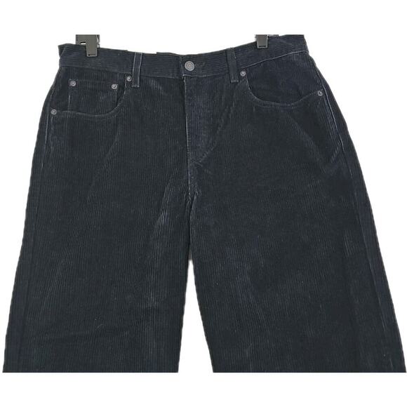 Levi’s ~Woman Size 31/30~ Black Corduroy Low Pro Mid Rise Straight Leg Jeans NWT - Picture 15 of 16